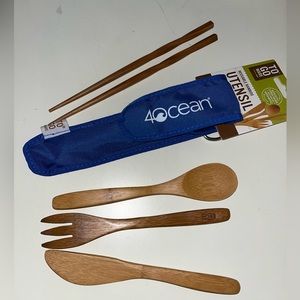4Ocean; set of travel, bamboo utensils/To Go Ware